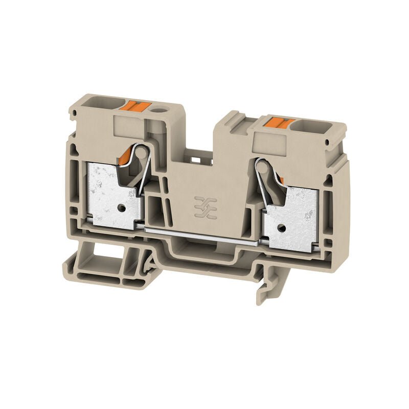 2494000000 Weidmuller A2C 16 Feed - Through Terminal, PUSH IN, 16mm² 1000V 76A, Dark Beige
