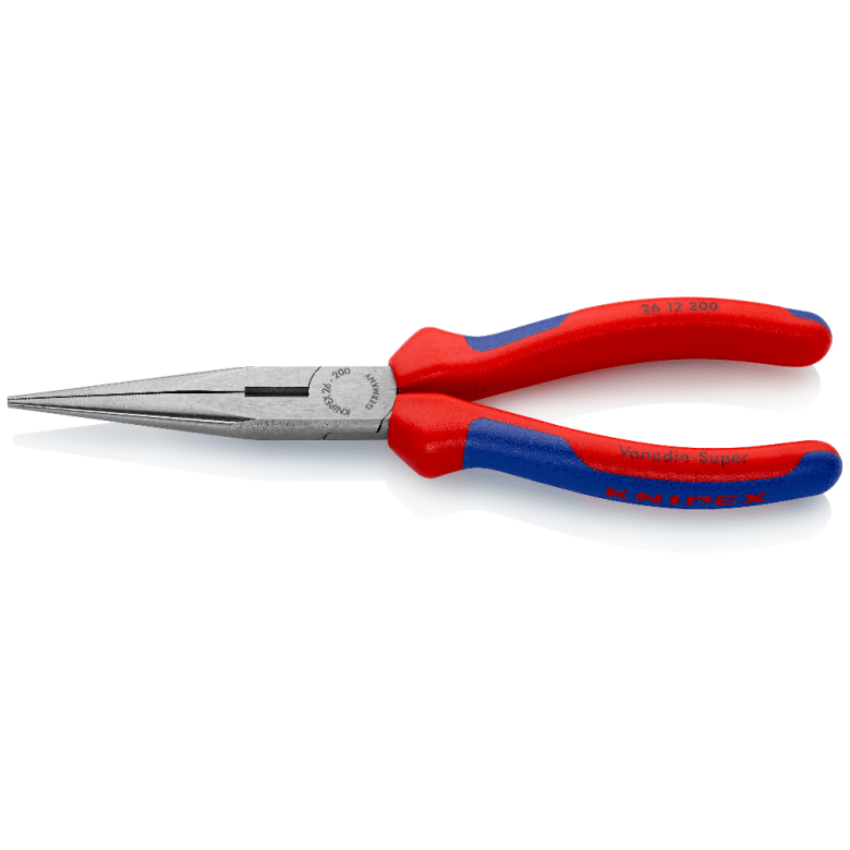 26 12 200 Knipex Snipe Nose Side Cutting Pliers (Stork Beak Pliers) Length: 200mm - Gabby Electric