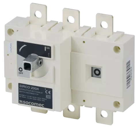 26003026 Socomec Switch Disconnector SIRCO 3P 250A 415 VAC Front Operation - Gabby Electric