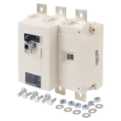 26003041 Socomec Switch Disconnector SIRCO 3P 400A 415 VAC Front Operation - Gabby Electric