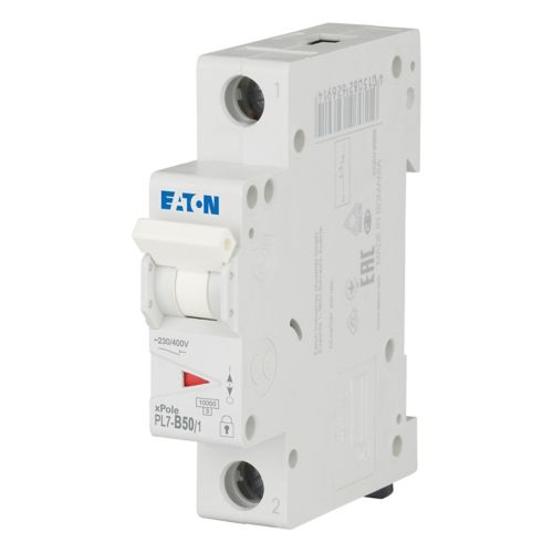 262691 Eaton PL7 - B50/1 Miniature Circuit Breaker 50A 1P B - Gabby Electric
