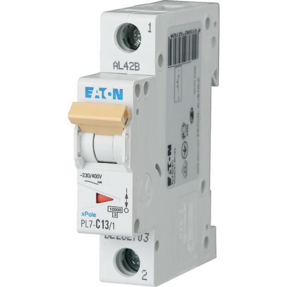 262703 PL7 - C13/1 Miniature circuit breaker 1P C13A 10kA - Gabby Electric