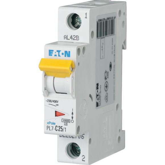 262706 PL7 - C25/1 Miniature circuit breaker 1P C25A 10kA - Gabby Electric