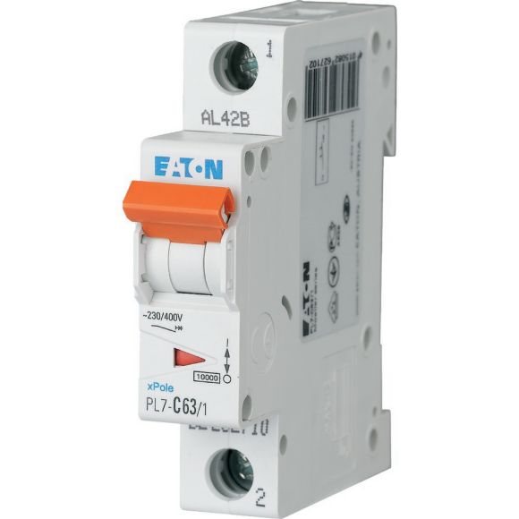 262710 PL7 - C63/1 Miniature circuit breaker 1P C63A 10kA - Gabby Electric