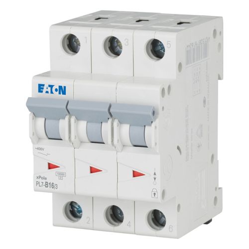 263389 PL7 - B16/3 Miniature Circuit Breaker 16A 3P B - Gabby Electric