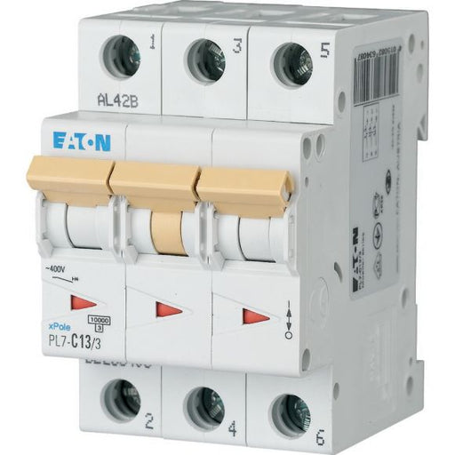 263408 PL7 - C13/3 Miniature circuit breaker 3P C13A 10kA - Gabby Electric