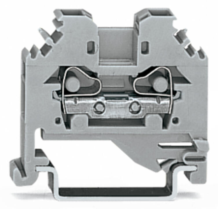 281 - 101 Wago 2 - Conductor Through Terminal Block, CAGE CLAMP®, 4mm², Gray - Gabby Electric