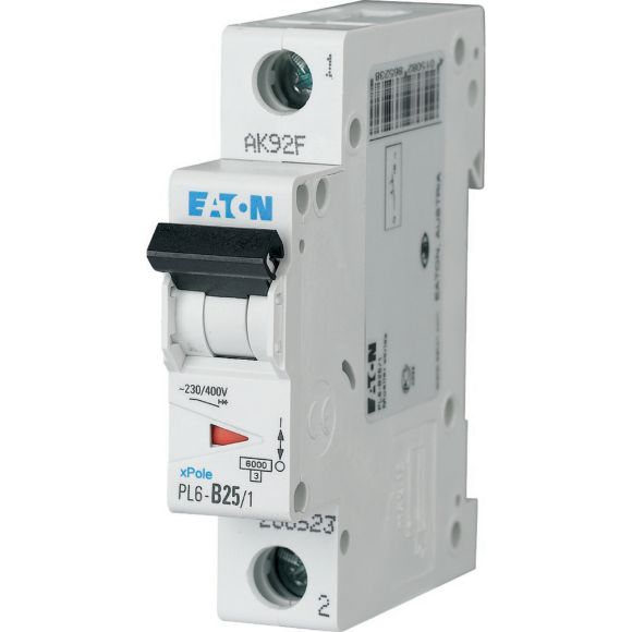 286535 PL6 - C25/1 Miniature circuit breaker 1P C25A 6kA