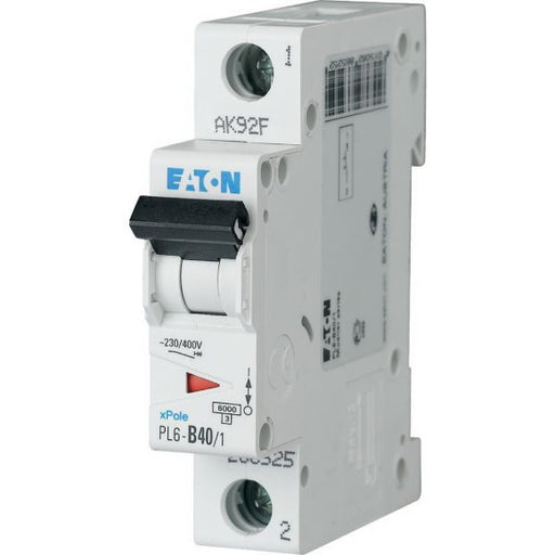 286537 PL6 - C40/1 Miniature circuit breaker 1P C40A 6kA - Gabby Electric