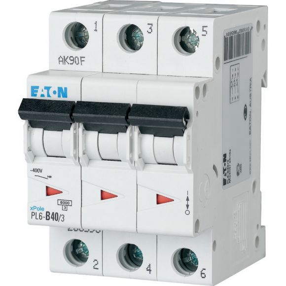 286605 PL6 - C40/3 Miniature circuit breaker 3P C40A 6kA