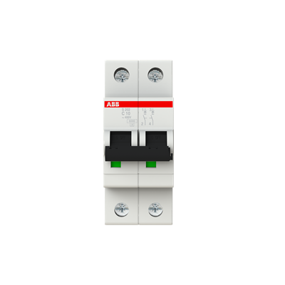 2CDS252001R0104 ABB S202-C10 Miniature Circuit Breaker (MCB), 2P C10A 6kA S200