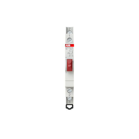 2CCA703151R0001 E215 - 16 - 11CPushbutton,16 A,acc. to EN 250 V AC,1NO,1NC,0CO, El. Color:Red, MW:0.5 - Gabby Electric