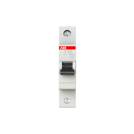 2CDS211001R0254 SH201 - C25 Miniature Circuit Breaker - 1P - C - 25 A