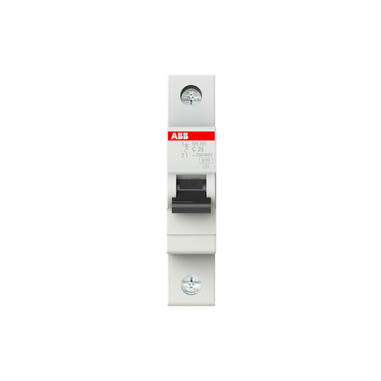 2CDS211001R0254 SH201 - C25 Miniature Circuit Breaker - 1P - C - 25 A - Gabby Electric