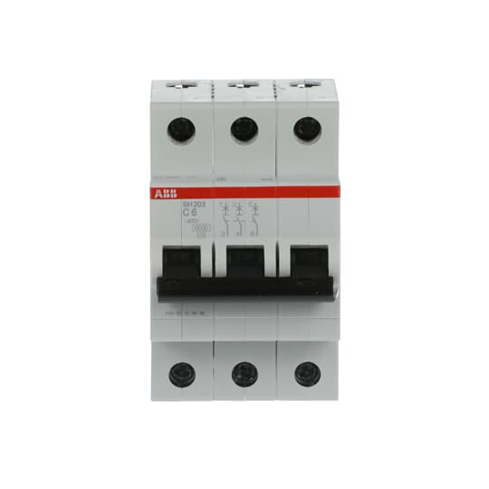 2CDS213001R0064 SH203 - C6 Miniature Circuit Breaker - 3P - C - 6 A - Gabby Electric