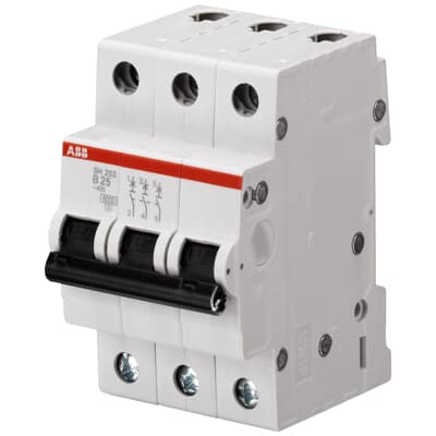 2CDS213001R0135 ABB SH203 - B13 Miniature Circuit Breaker (MCB), 3P B13A 6kA - Gabby Electric