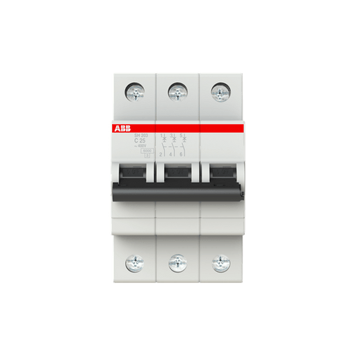 2CDS213001R0254 SH203 - C25 Miniature Circuit Breaker - 3P - C - 25 A - Gabby Electric