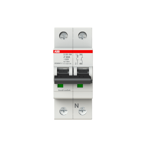 2CDS251103R0578 S201 - Z50NA Miniature Circuit Breaker - 1+NP - Z - 50 A - Gabby Electric