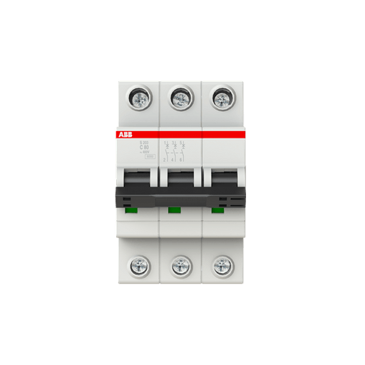 2CDS253001R0804 S203 - C80 Miniature Circuit Breaker - 3P - C - 80 A - Gabby Electric