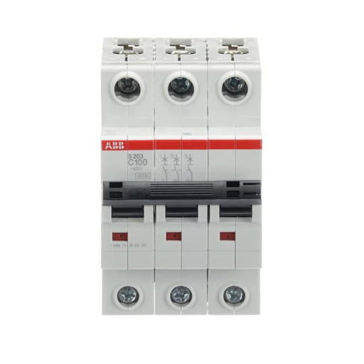 2CDS253001R0824 S203 - C100 Miniature Circuit Breaker - 3P - C - 100 A - Gabby Electric