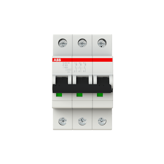 2CDS273001R0634 S203M - C63 Miniature Circuit Breaker - 3P - C - 63 A - Gabby Electric
