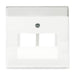 2CKA001710A3164 1803 - 02 - 84 Cover plate with labelling field UAE/IAE (ISDN) 2 gang studio white - 63x63 - Gabby Electric