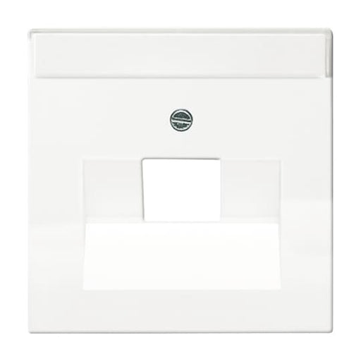 2CKA001710A3165 1803 - 84 Cover plate with labelling field UAE/IAE (ISDN) 1 gang studio white - 63x63 - Gabby Electric