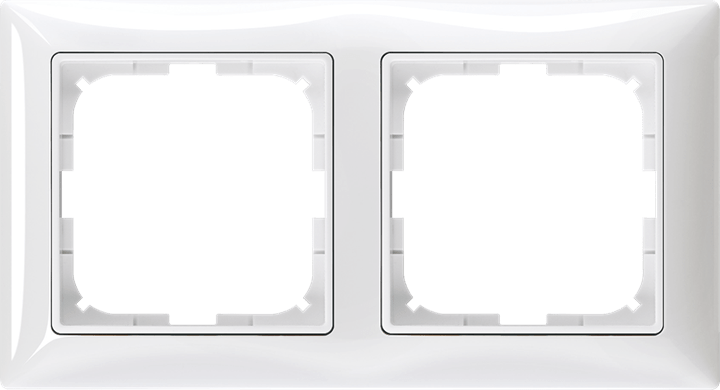 ABB 2CKA001725A1480 Basic55 2-Gang Cover Frame Alpine — Gabby Electric
