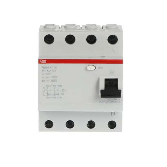 2CSF204003R3630 FH204 AC - 63/0.3 Residual Current Circuit Breaker 4P AC type 300 mA - Gabby Electric