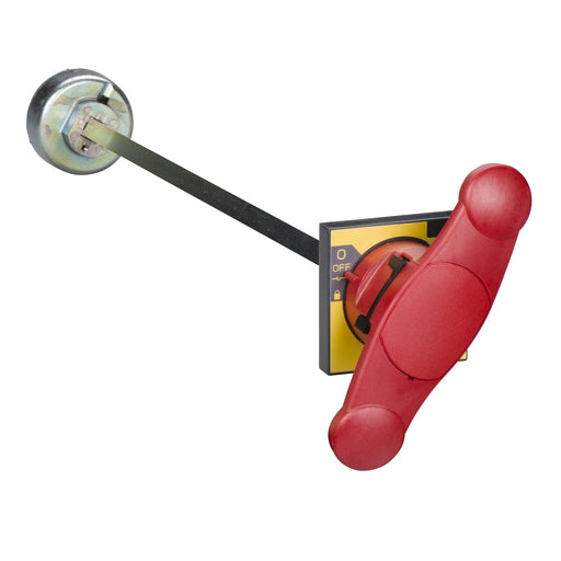 31053 extended rotary handle, front control, Compact INS/INV 320 to 630, Compact INSJ400, red handle on yellow front - Gabby Electric