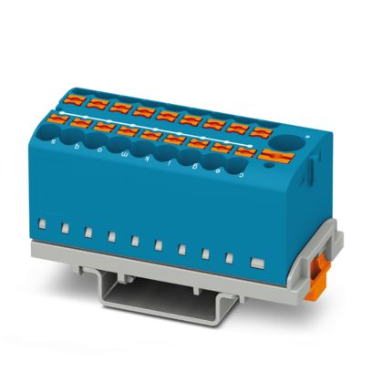 3273112 Phoenix Contact PTFIX 6 Distribution block 24A 690V 18X2,5 blue - Gabby Electric