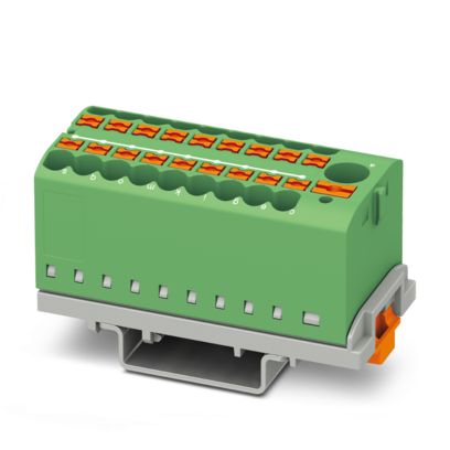 3273118 PTFIX 6 Distribution block 24A 690V 18X2,5, green