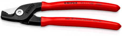Knipex 95 11 160 Stepcut Cable Shears 160mm Multi-Stage Cut