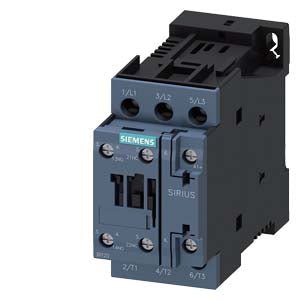 3RT2026 - 1KB40 Siemens Power Contactor 3P 25A 11kW 400V 24VDC 1NO+1NC, Screw Terminal, Size: S0