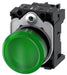 3SU1102 - 6AA40 - 1AA0 Indicator lights, 22 mm, round, plastic, green, with integrated LED 24 V AC/DC - Gabby Electric