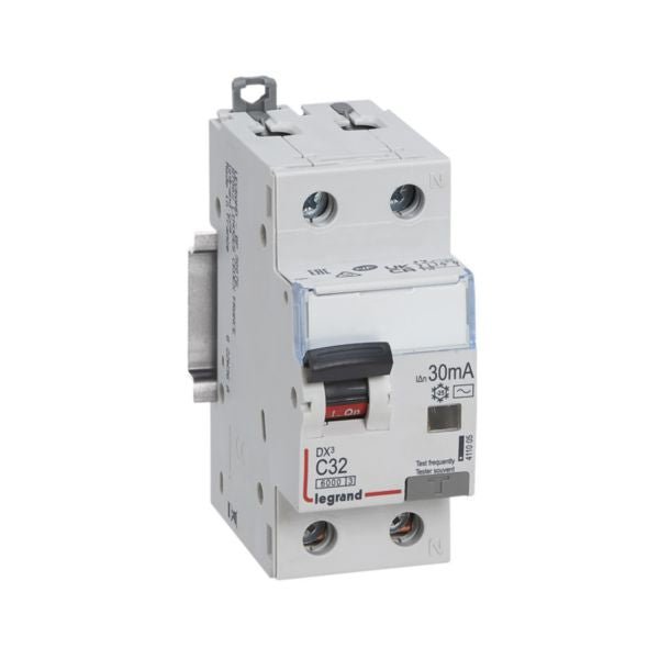 411005 DX³ Residual current circuit breaker 1P+N 32A 30mA 230V AC type - Gabby Electric