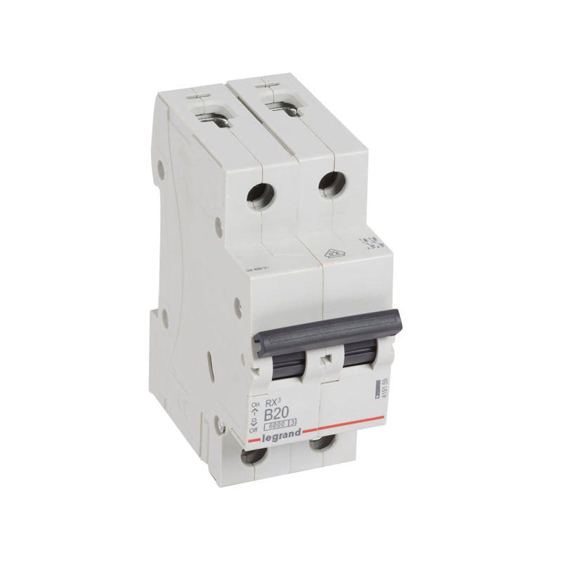 419159 Legrand RX³ Miniature circuit breaker 2P B20A 10kA - Gabby Electric