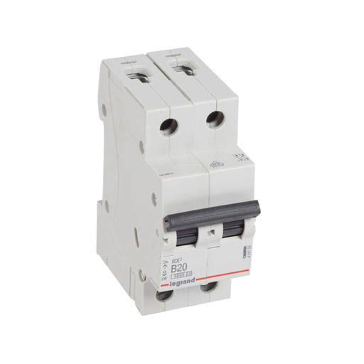 419159 Legrand RX³ Miniature circuit breaker 2P B20A 10kA - Gabby Electric