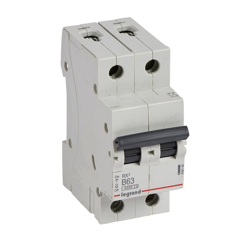 419164 Legrand RX³ Miniature circuit breaker 2P B63A 10kA - Gabby Electric