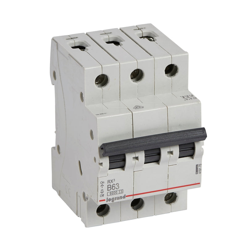 419175 Legrand RX³ Miniature circuit breaker 3P B63A 10kA - Gabby Electric