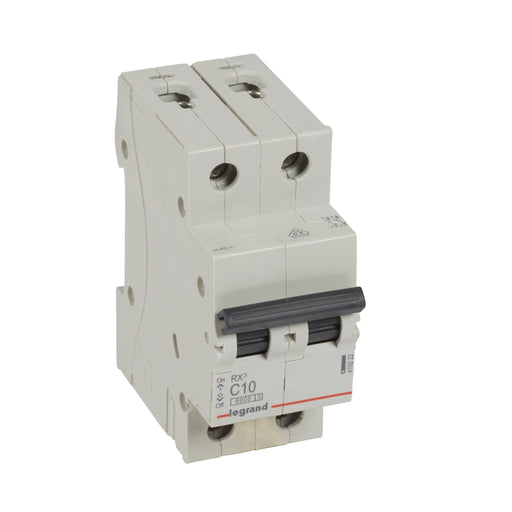 419222 Legrand RX³ Miniature circuit breaker 2P C10A 10kA - Gabby Electric