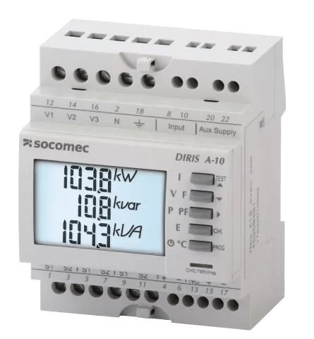 48250401 Socomec Energy Meter Modular multifucntion meter DIRIS A10 with RS485 MODBUS - Gabby Electric