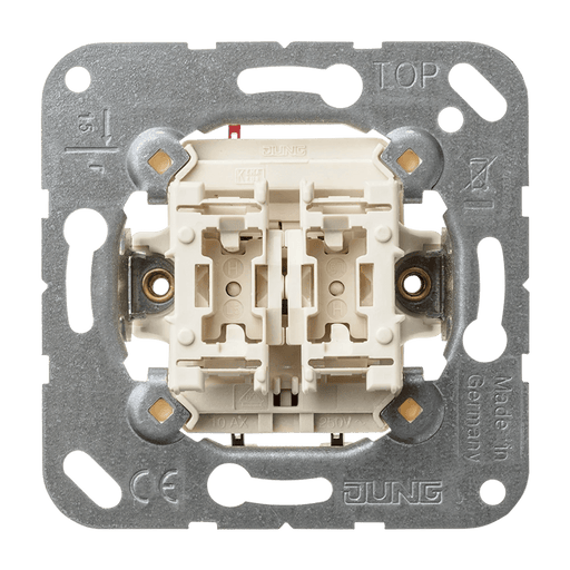 505U Jung Switch (Insert) 2 - gang 10AX 250V, 2x1P, 1 - way, wo Frame