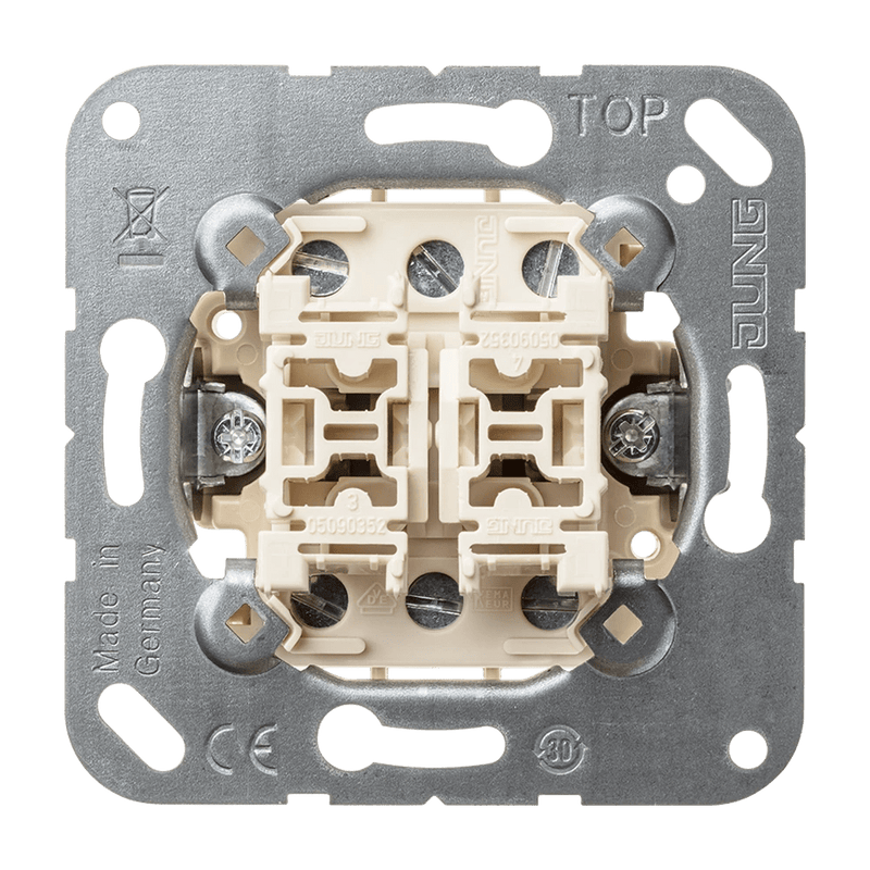 509U Jung Intermediate Switch (Insert), 2 - gang, 10AX 250V,2x1P, 2 - way, wo Frame
