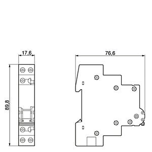 5TE8211 OFF switch 32A 3NO+N terminal 6mm² with auxiliary current switch 1NO + 1NC - Gabby Electric