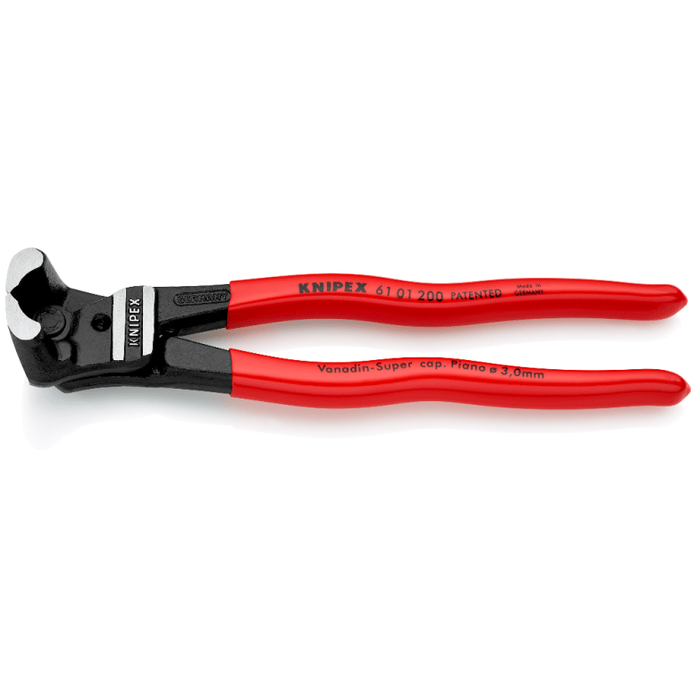 61 01 200 Knipex Bolt End Cutting Nipper High Lever Transmission Length: 200mm - Gabby Electric