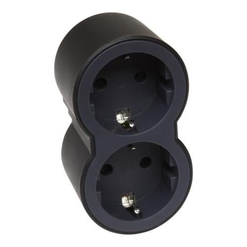 694517 Legrand Multi - Socket Plug 2 Slots, black - Gabby Electric