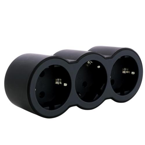694519 Legrand Multi - Socket Plug 3 Slots, black - Gabby Electric