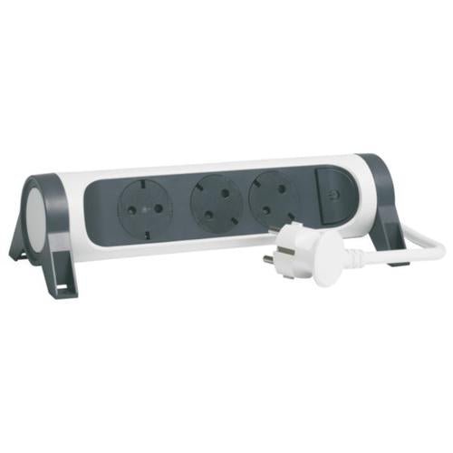694527 Legrand Multi - Outlet Extension with 3 Rotating and Fixable Sockets with Cable 1.5m, White - Gabby Electric