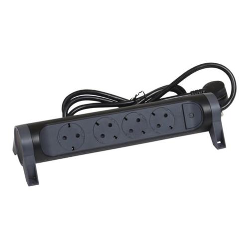 694530 Legrand Multi - Outlet Extension with 4 Rotating and Fixable Sockets with Cable 1.5m, Black - Gabby Electric